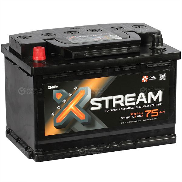 Купить грузовой аккумулятор аккумулятор актех x-stream power 620 en 6ст-75 п.п стар. ток (278*175*190)