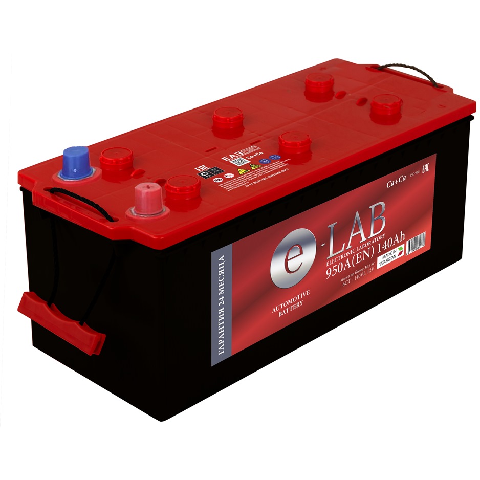 Купить грузовой аккумулятор аккумулятор e-lab 6ст-140 (п.п) 950а r+